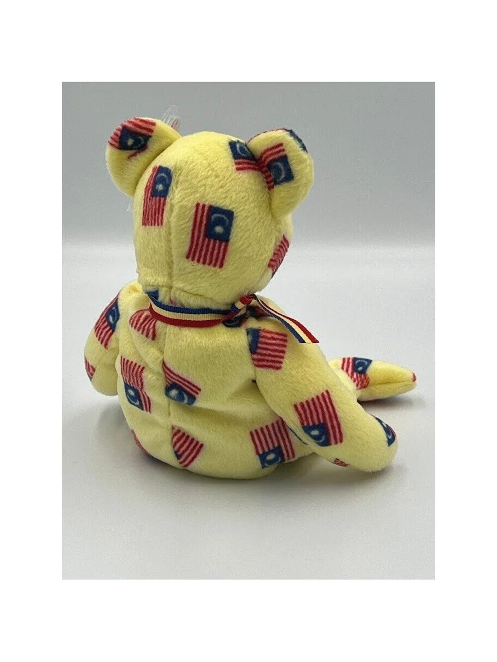 Ty Beanie Babies Vintage 2005 Negaraku Malaysia Flag Bear Tag Protector